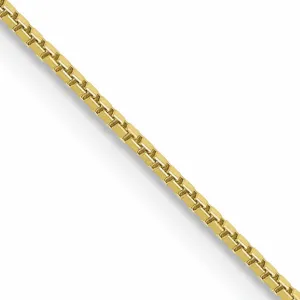 10k Yellow Gold Box Chain .90MM