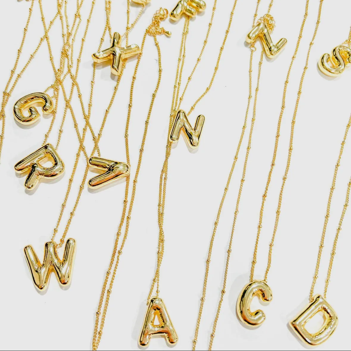 14k Bubble Initial Necklaces {SPECIAL ORDER}