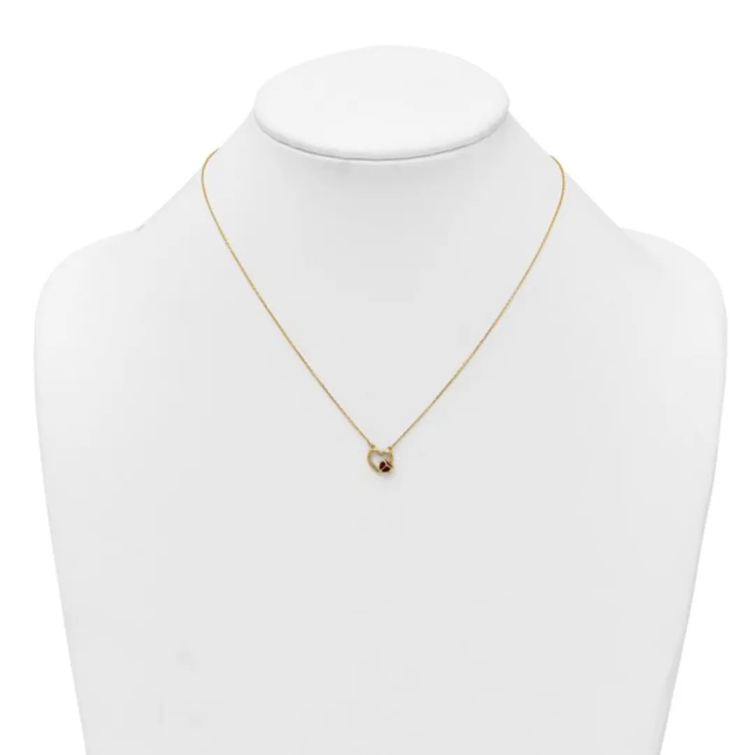 14K Gold Lady Bug Necklace