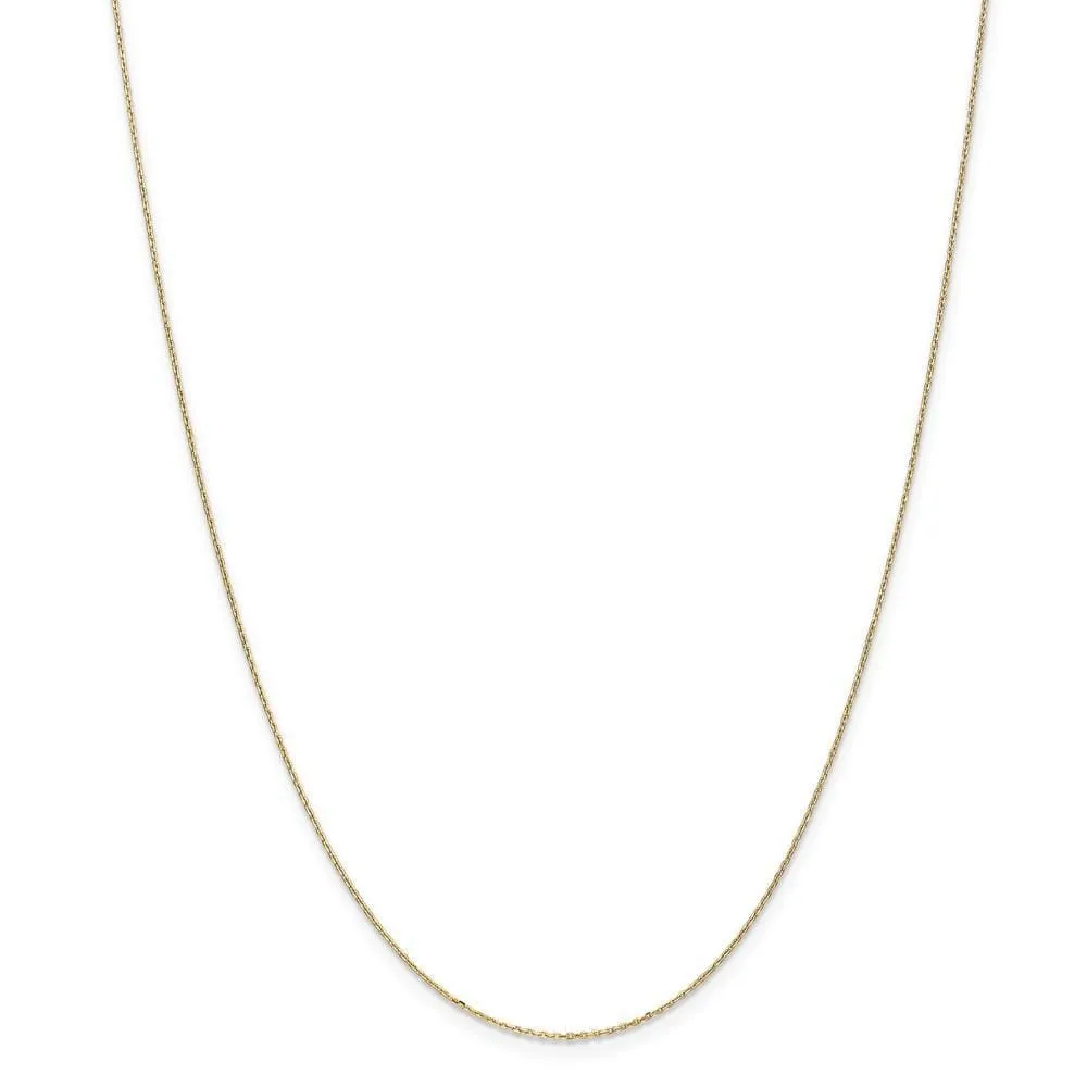 14k Yellow Gold 0.80mm Solid D.C Cable Chain