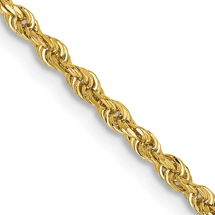 14k Yellow Gold 2.00mm D.C Quadruple Rope Chain