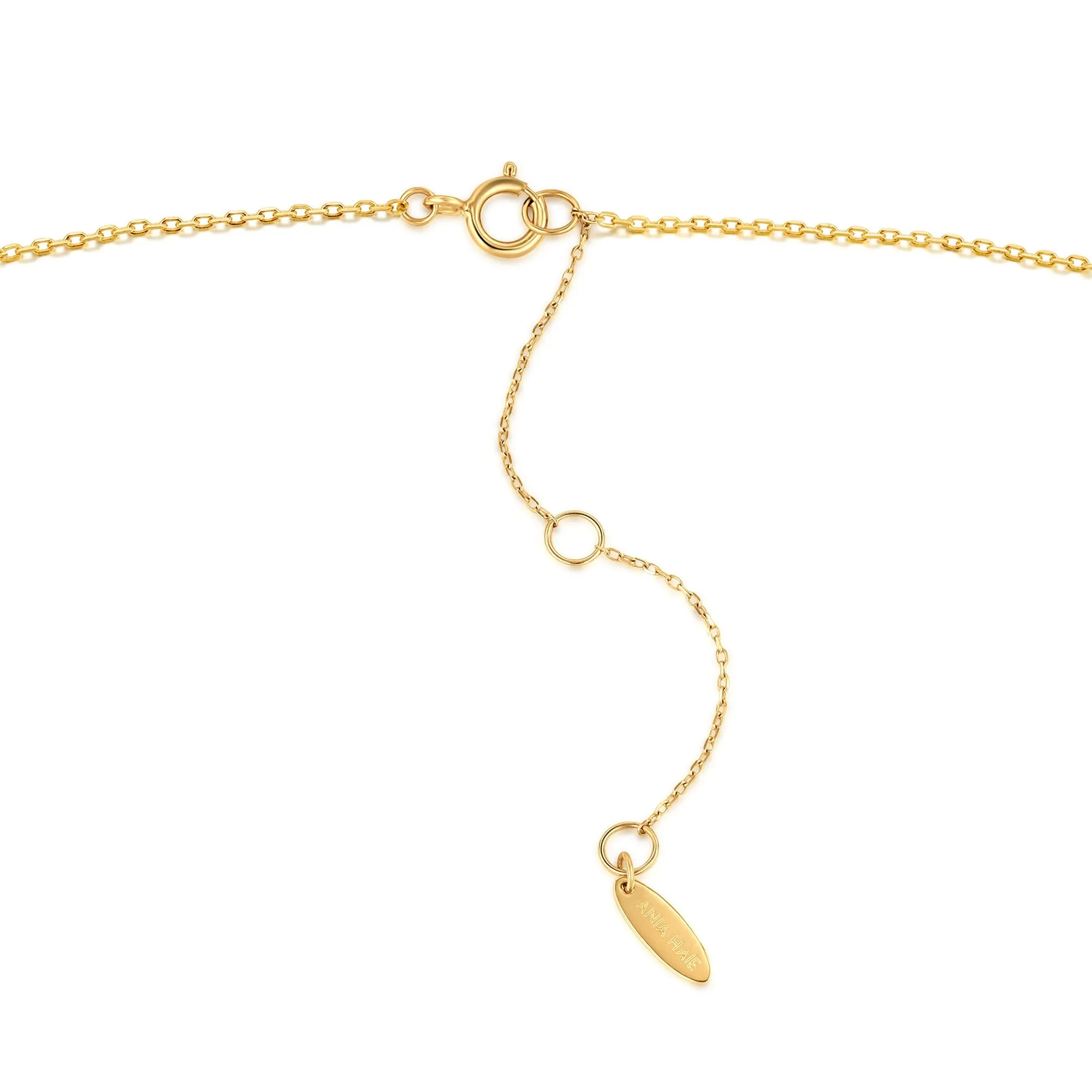 14kt Gold Single Natural Diamond Necklace