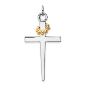 18k Gold-plated Sterling Silver Cross Pendant