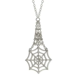 1928 Jewelry Chain Spider Web Drop Necklace 22"