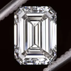 2 CARAT LAB CREATED DIAMOND CERTIFIED F VS1 EMERALD SHAPE CUT LOOSE COLORLESS