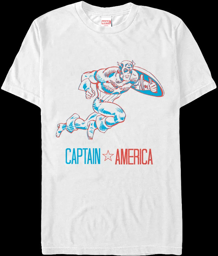 3-D Captain America T-Shirt