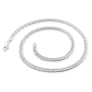 925 Sterling Silver Chain For Men and Women 6mm Rombo Design