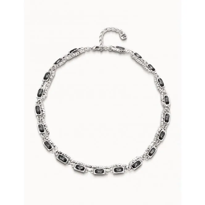 Asceplius Grey Faceted Crystal Necklace