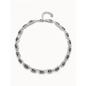 Asceplius Grey Faceted Crystal Necklace