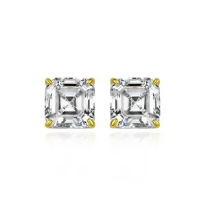 Asscher Cut Studs XL