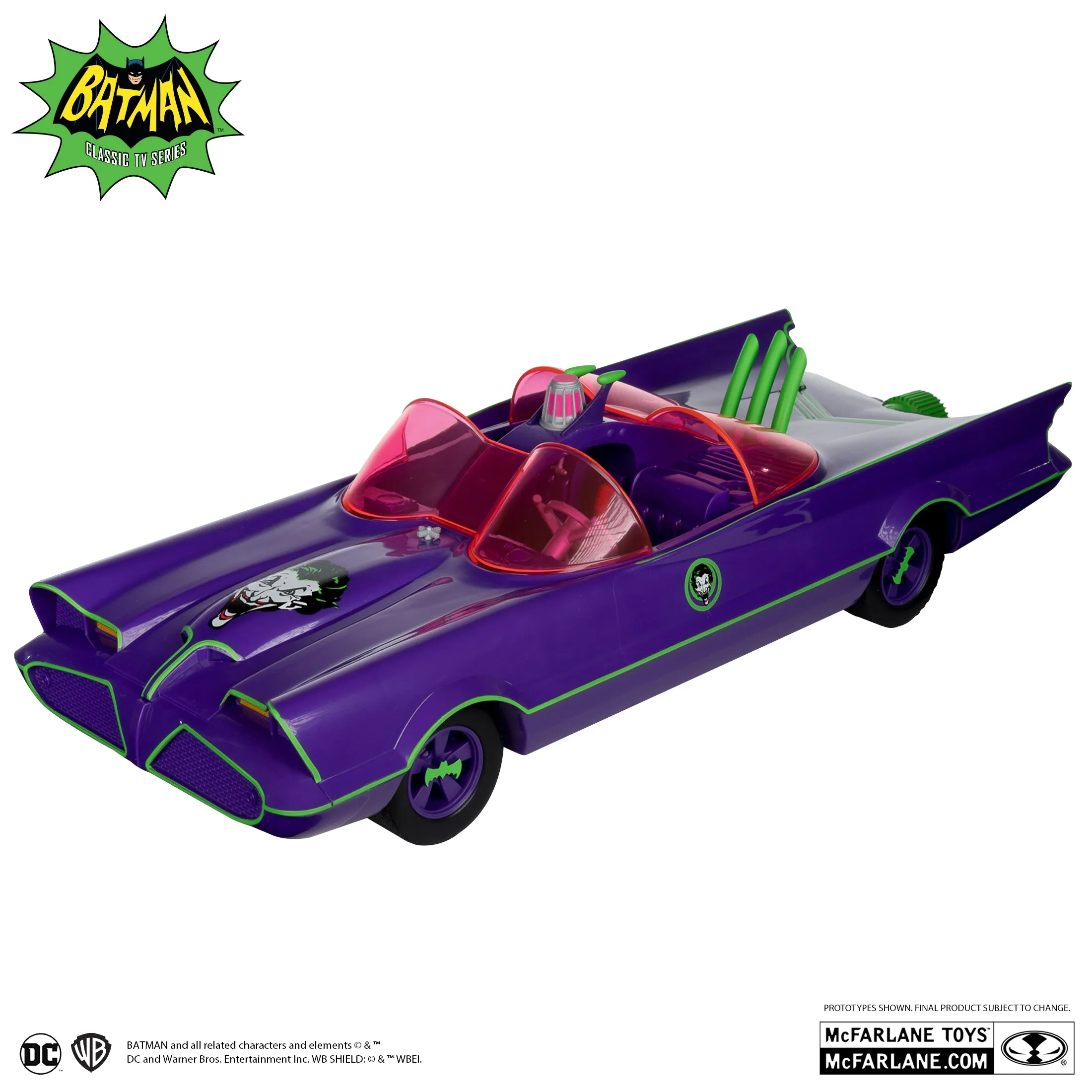 Batmobile & The Joker (Batman 66′) Gold Label Vehicle 2pk- McFarlane Toys