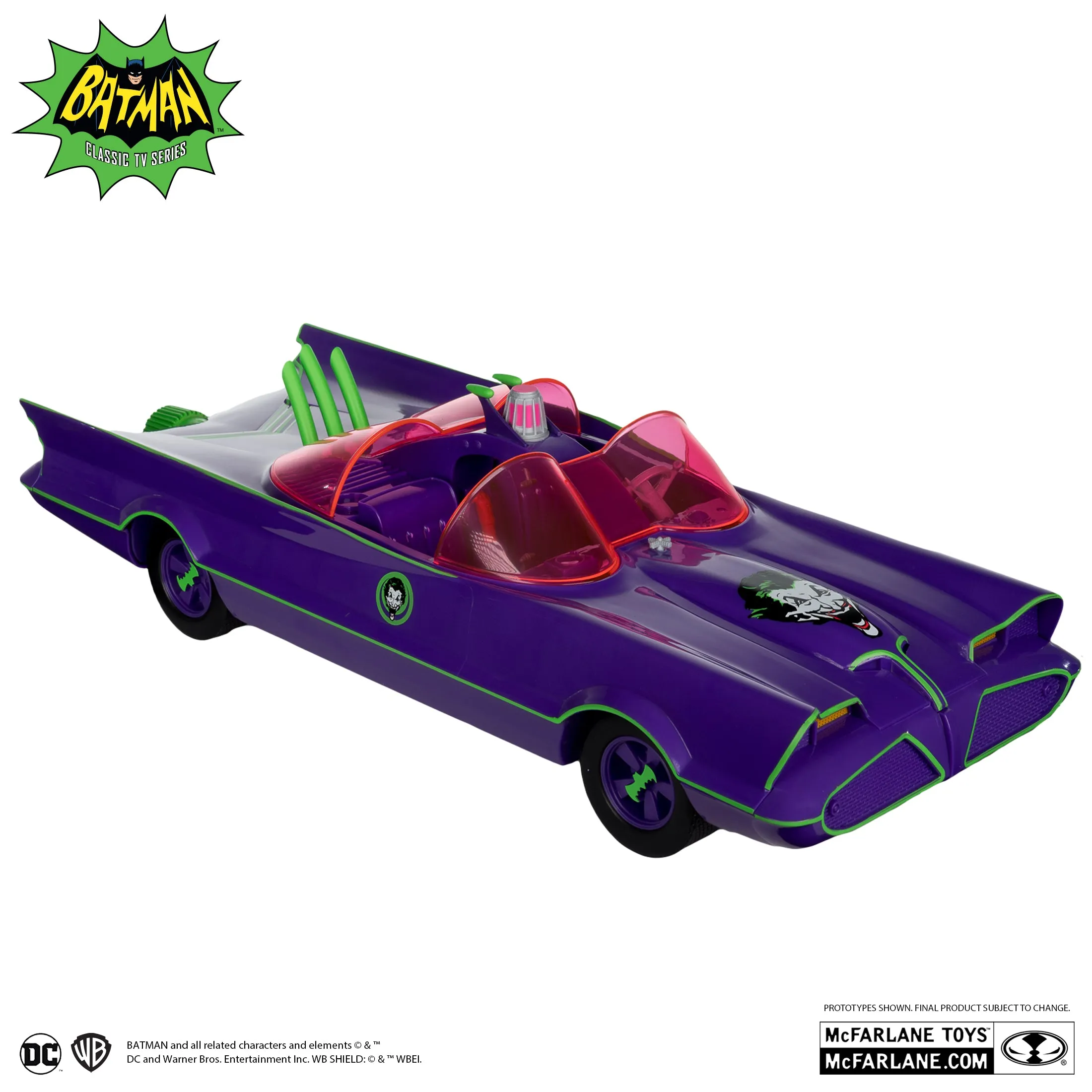 Batmobile & The Joker (Batman 66′) Gold Label Vehicle 2pk- McFarlane Toys