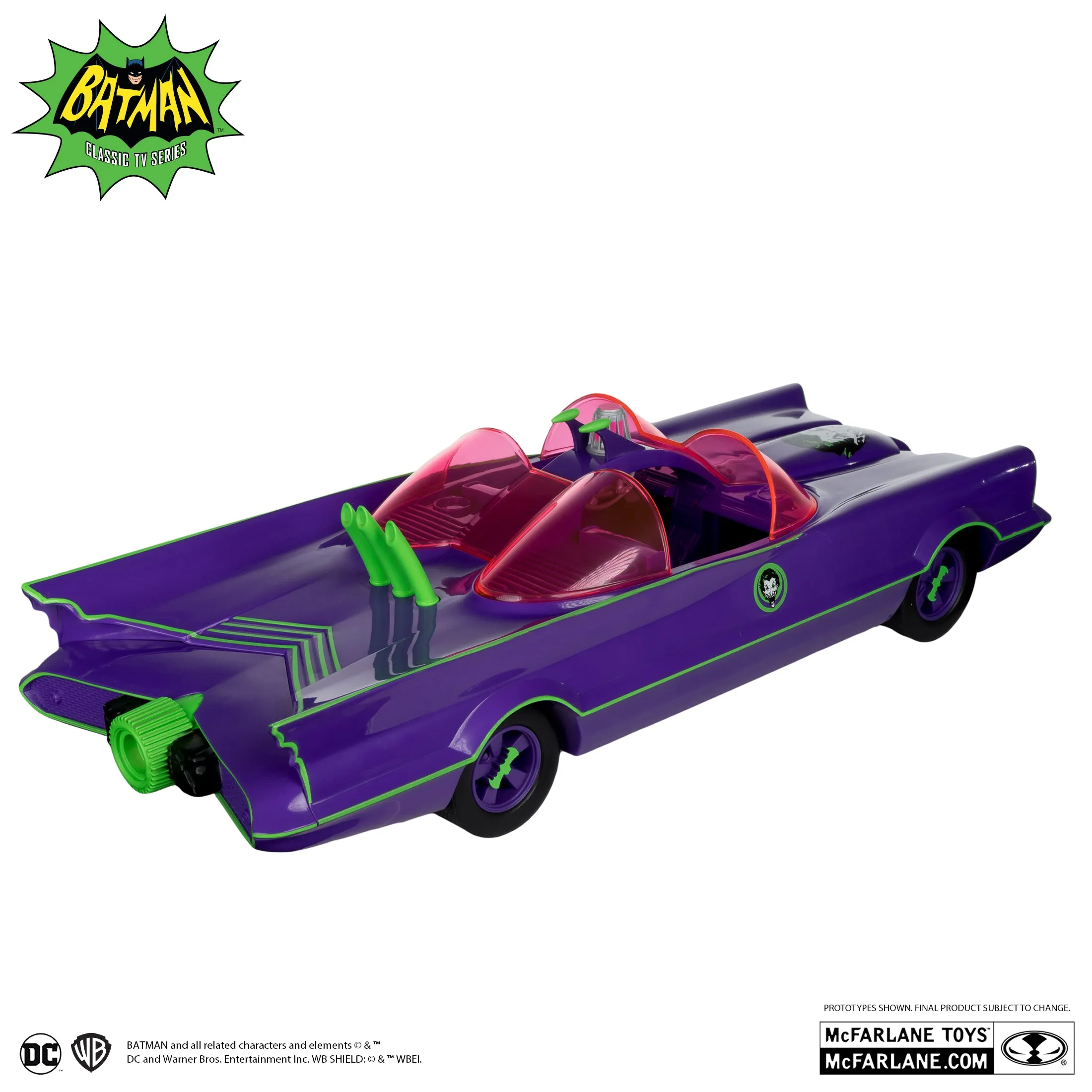 Batmobile & The Joker (Batman 66′) Gold Label Vehicle 2pk- McFarlane Toys