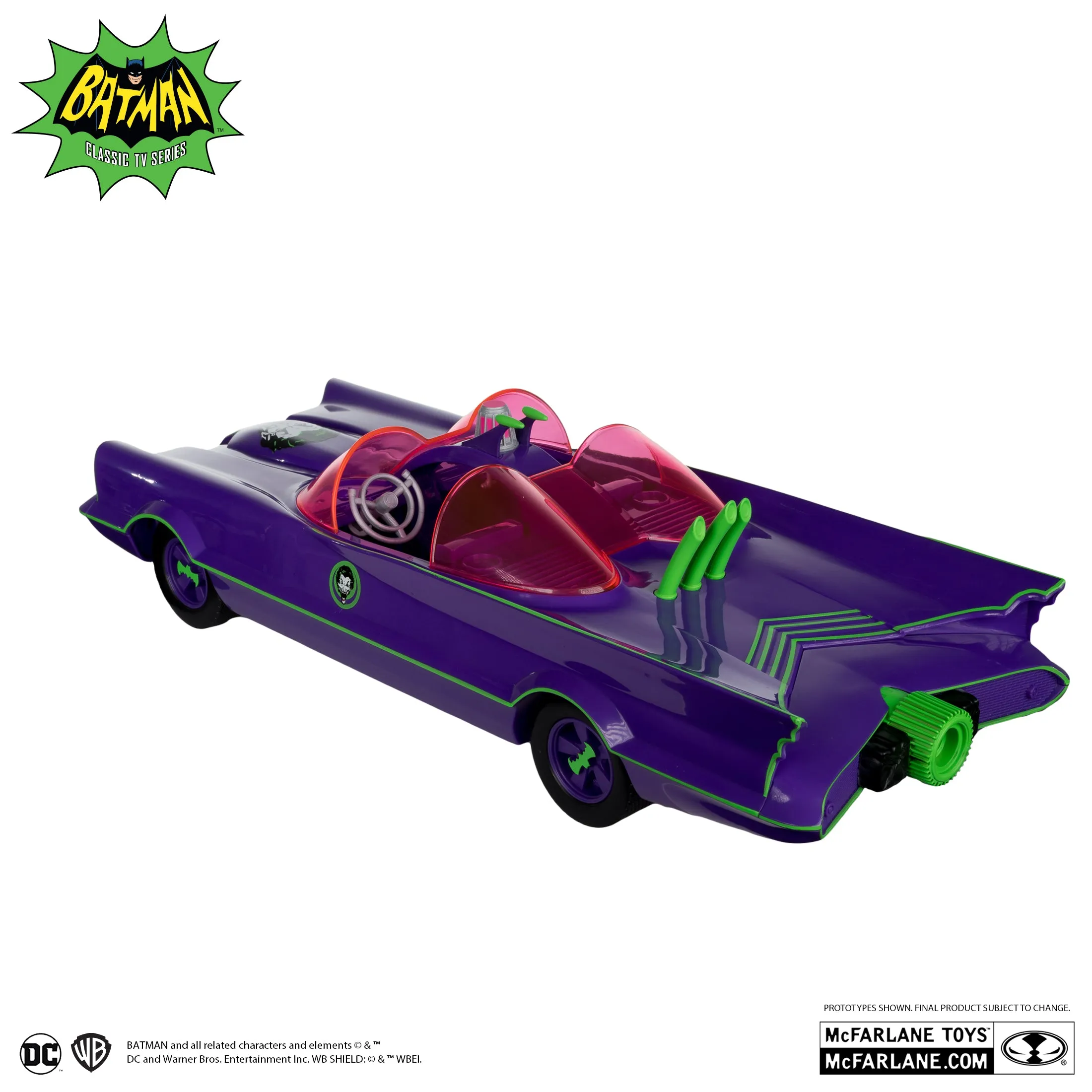 Batmobile & The Joker (Batman 66′) Gold Label Vehicle 2pk- McFarlane Toys