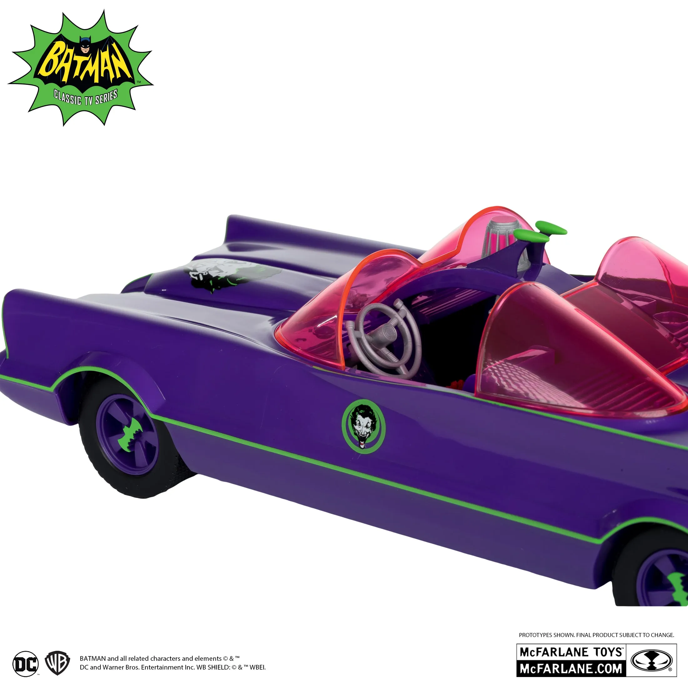 Batmobile & The Joker (Batman 66′) Gold Label Vehicle 2pk- McFarlane Toys