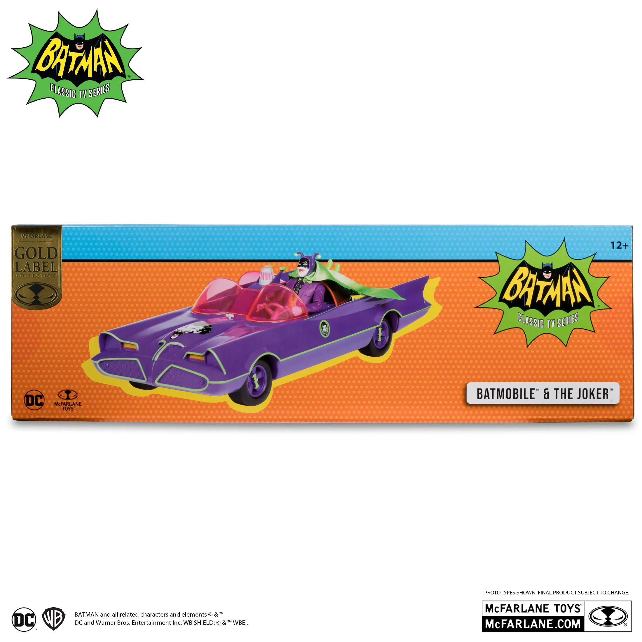 Batmobile & The Joker (Batman 66′) Gold Label Vehicle 2pk- McFarlane Toys