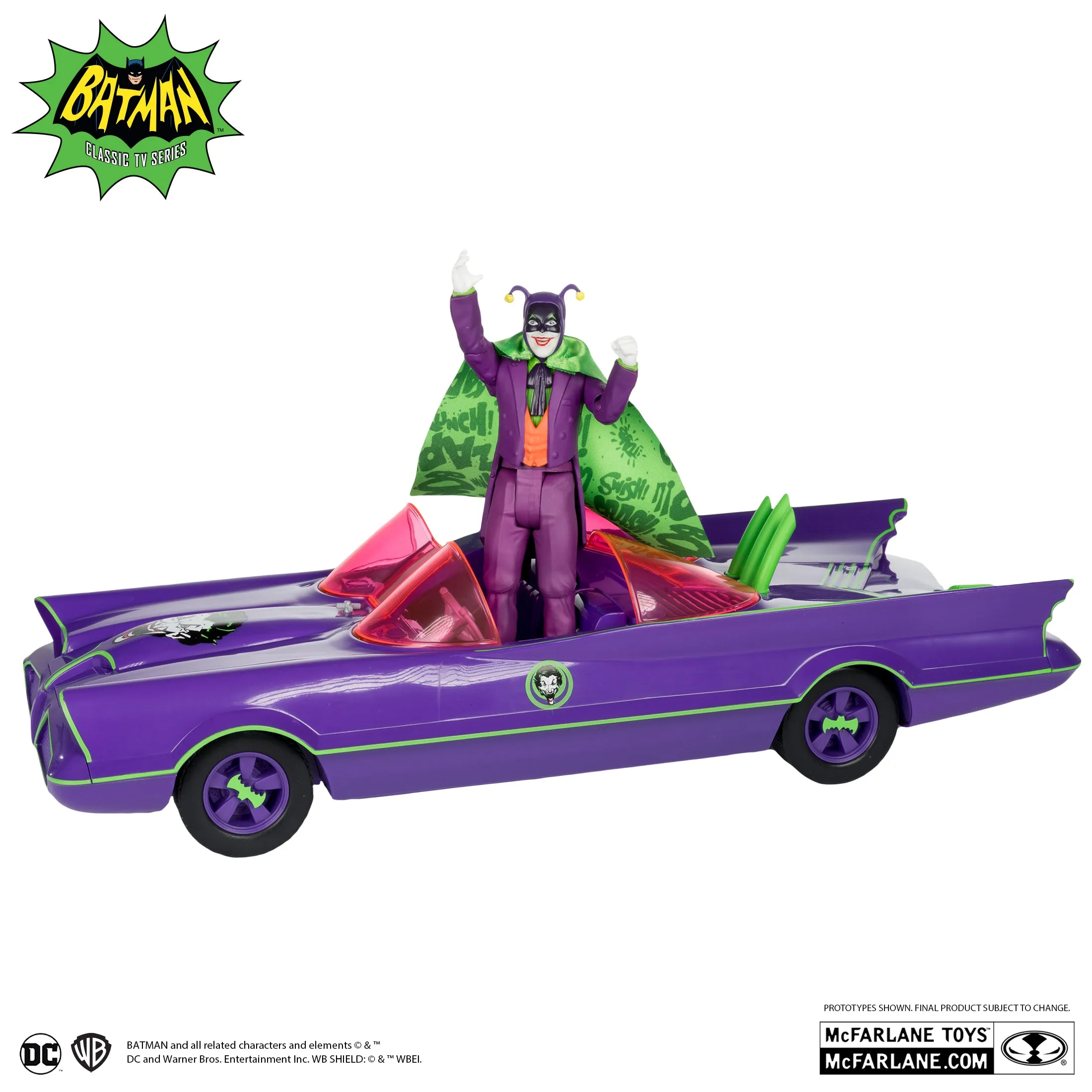 Batmobile & The Joker (Batman 66′) Gold Label Vehicle 2pk- McFarlane Toys