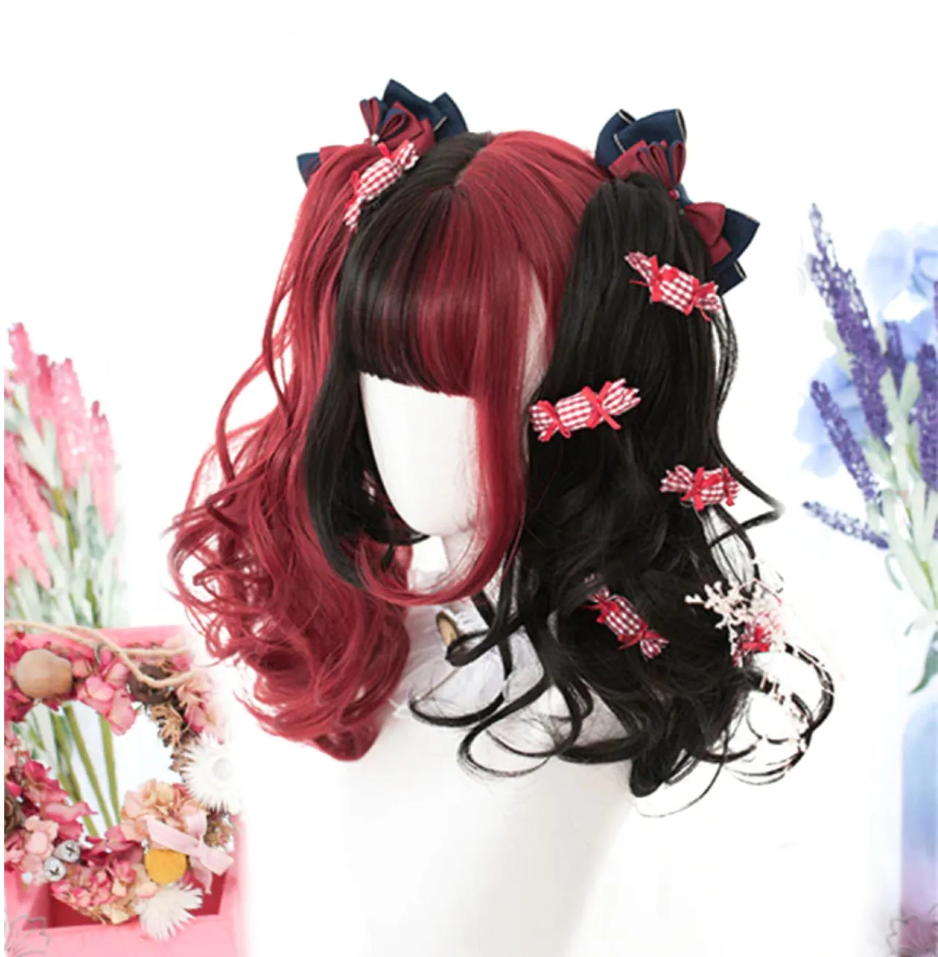 Black & Red Wig