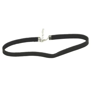 Black Leather Choker Necklace