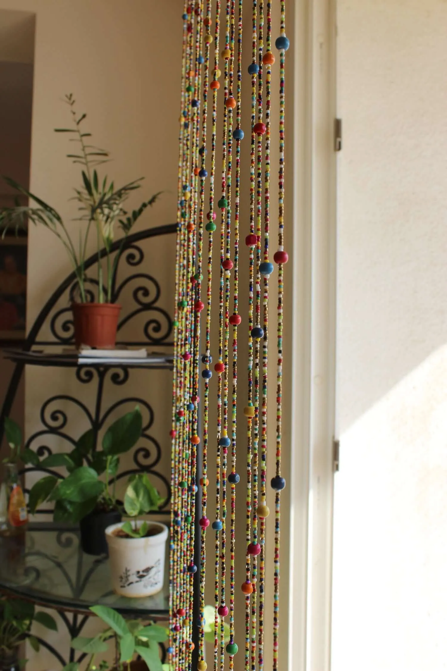 Bohemian Beaded Doorway Garland with Jingle Bells