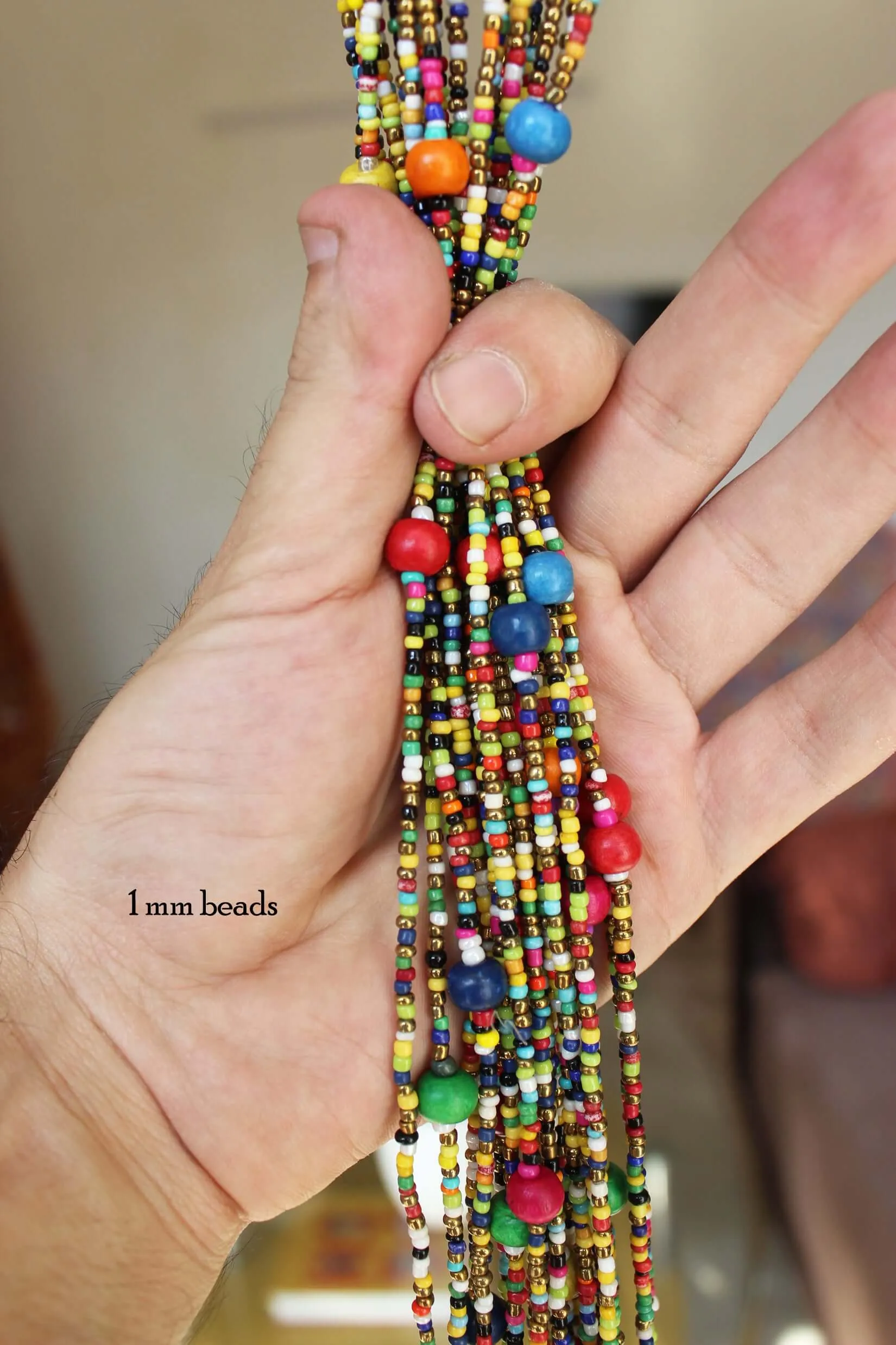 Bohemian Beaded Doorway Garland with Jingle Bells