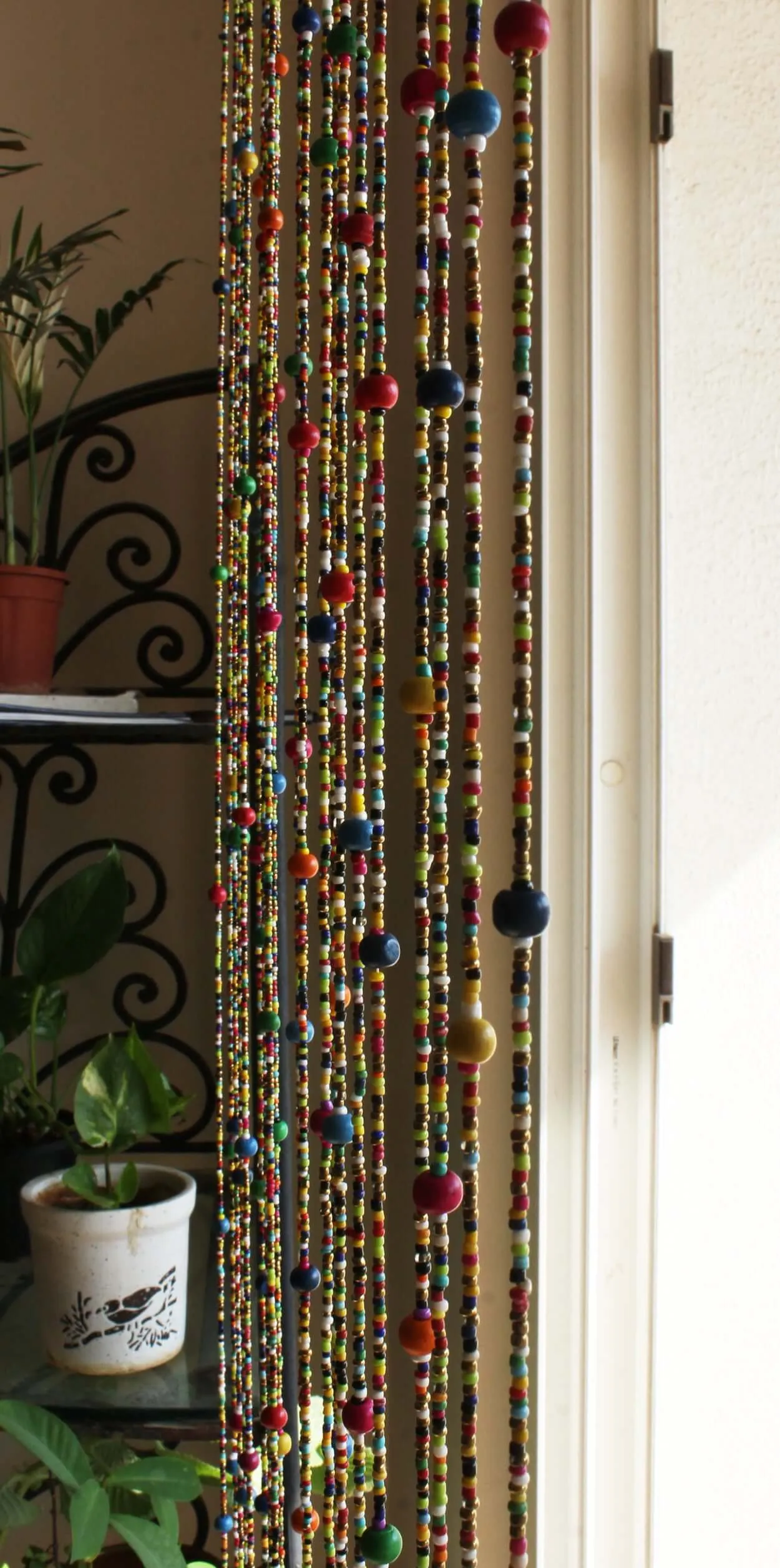 Bohemian Beaded Doorway Garland with Jingle Bells