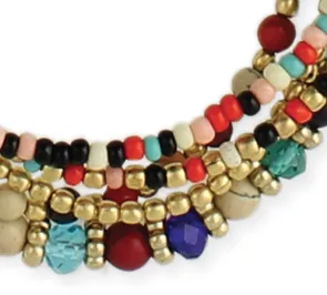 Bohemian Multi Beaded Necklace