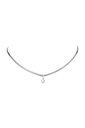 Brilliant Sleek Necklace Silver