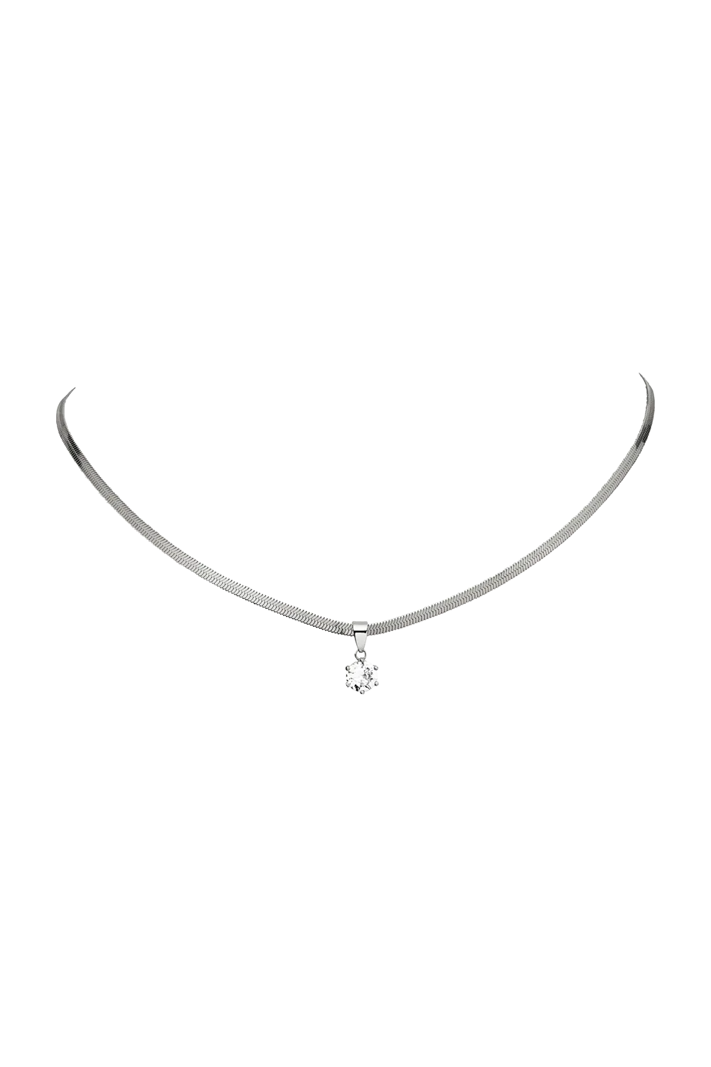 Brilliant Sleek Necklace Silver