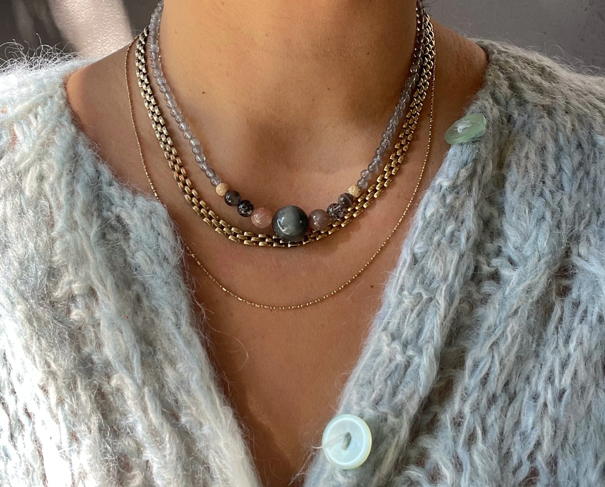 Bubbles Necklace - Labradorite