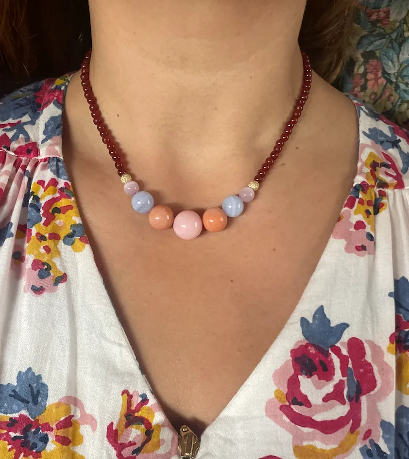 Bubbles of Delight Necklace - Juicy Carnelian