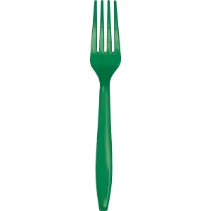 Bulk Pack of 100 Emerald Green Plastic Forks