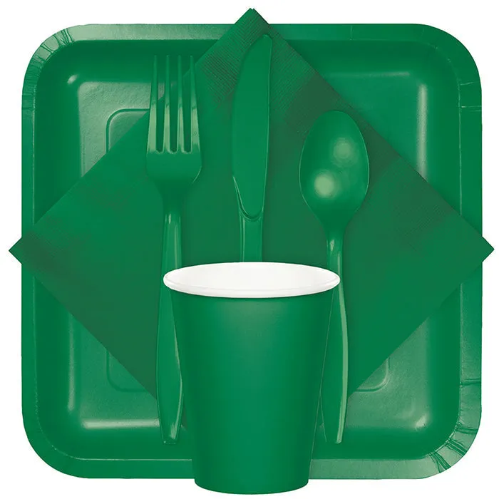 Bulk Pack of 100 Emerald Green Plastic Forks