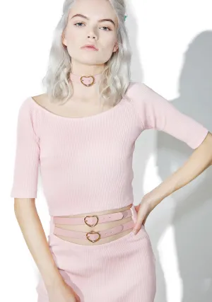 Candy Heart Choker Top