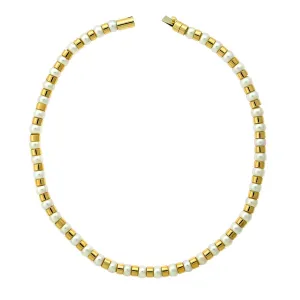 Chanel Yellow Gold Pearl Bead Necklace