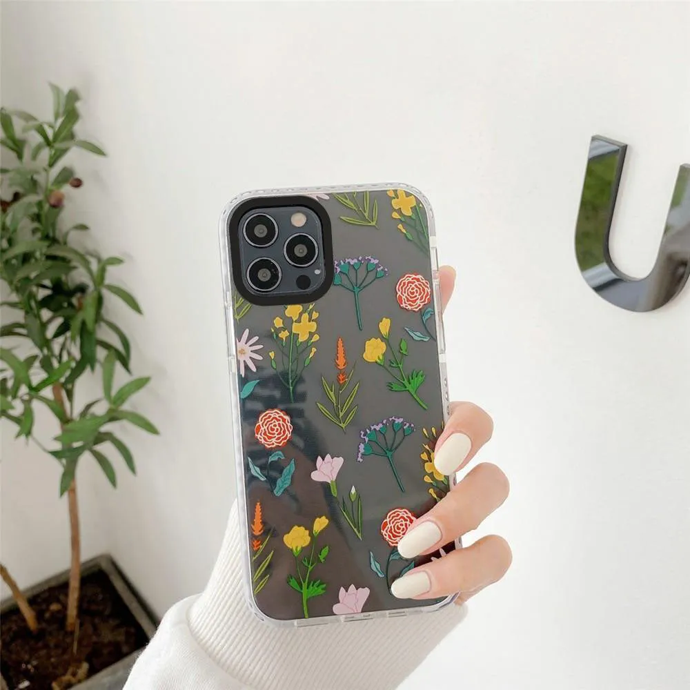 Classic Flower Print Soft TPU Case