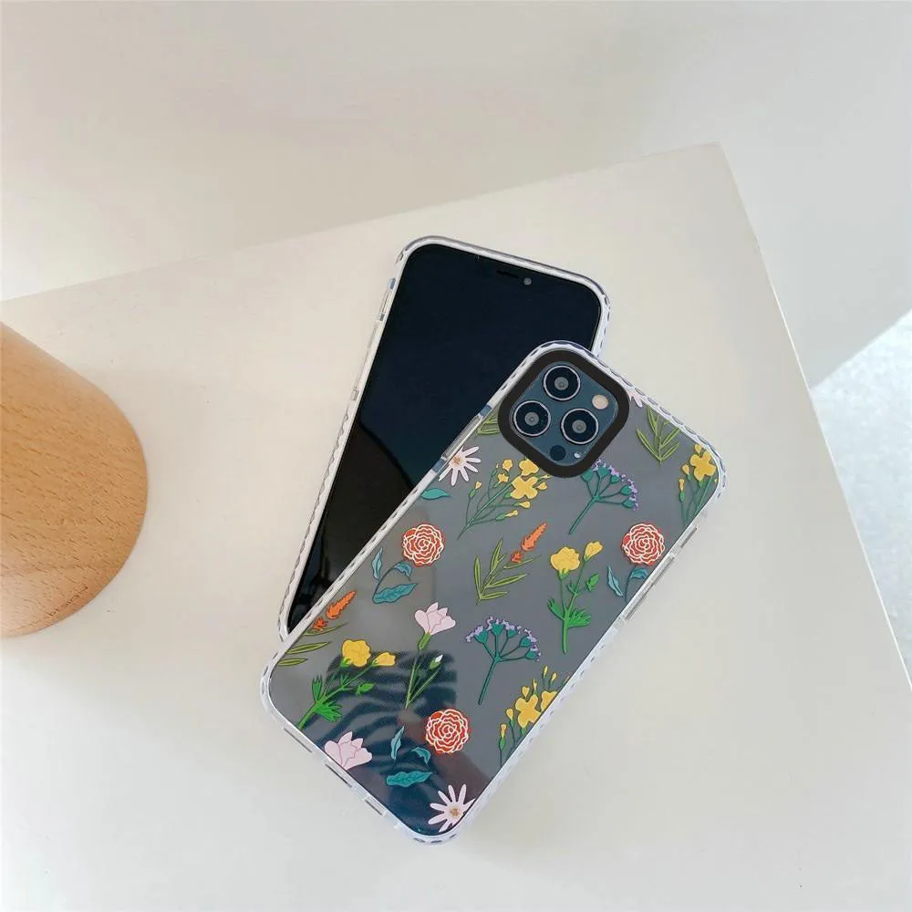 Classic Flower Print Soft TPU Case