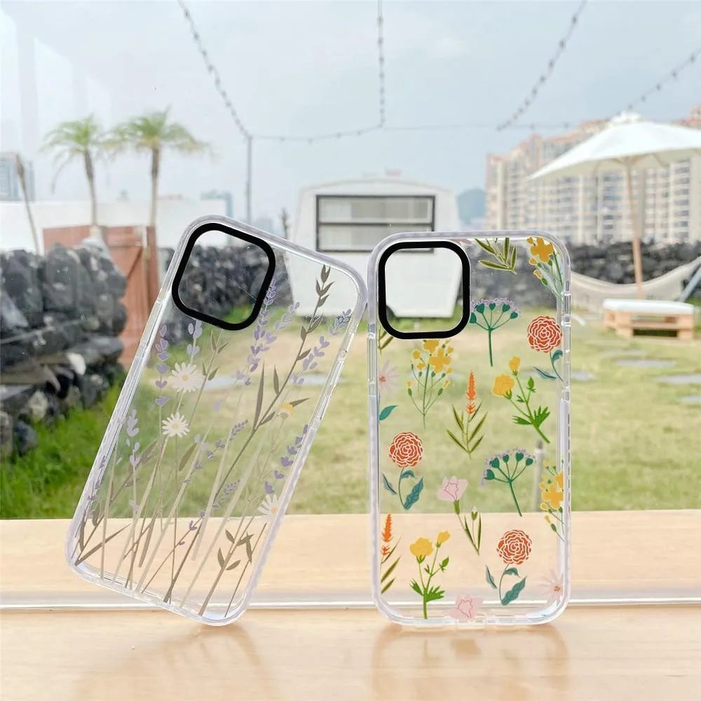 Classic Flower Print Soft TPU Case