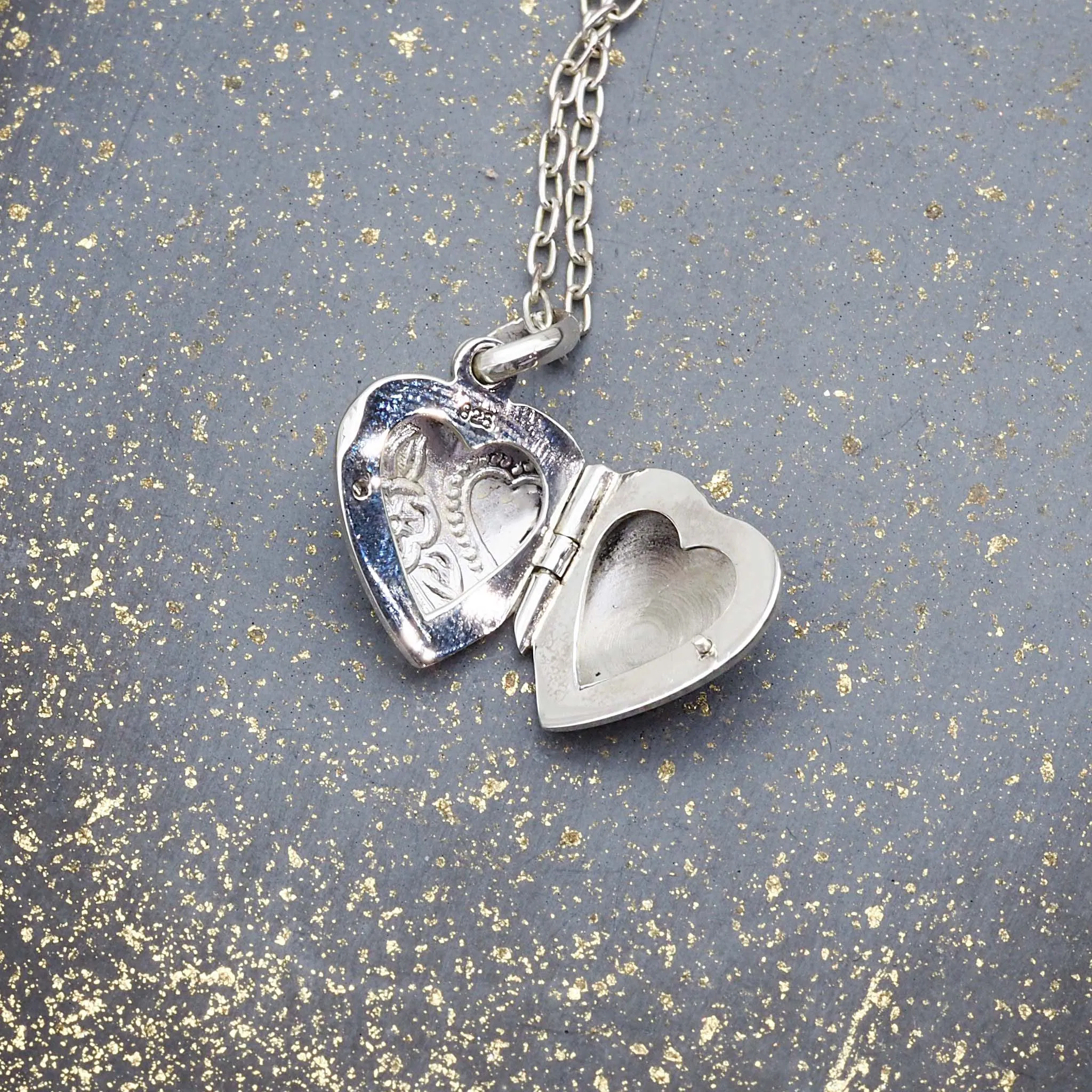 Dainty Heart Locket Necklace