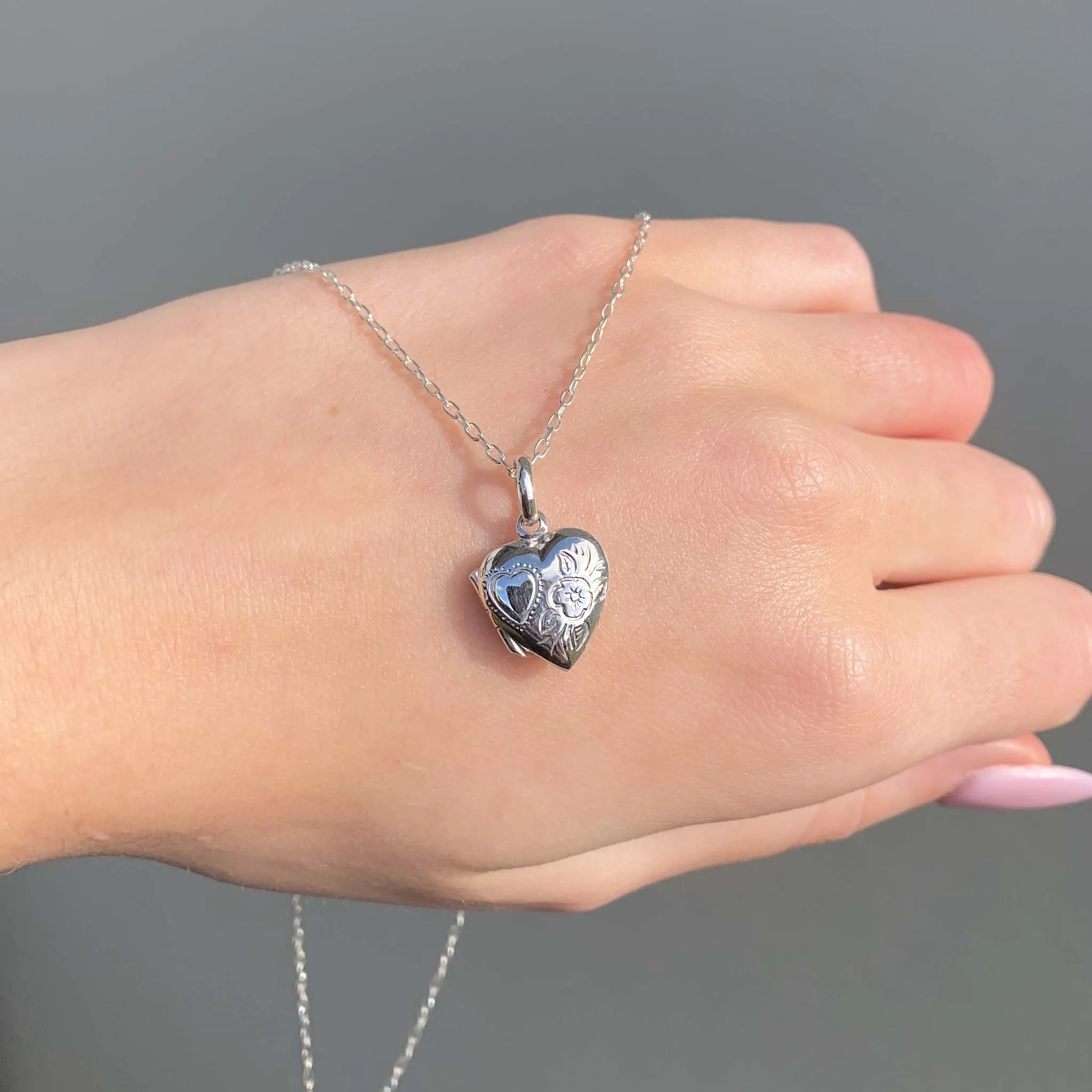 Dainty Heart Locket Necklace