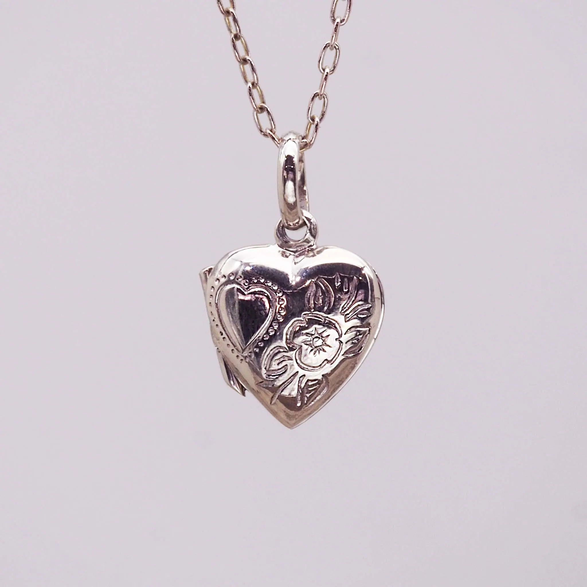 Dainty Heart Locket Necklace