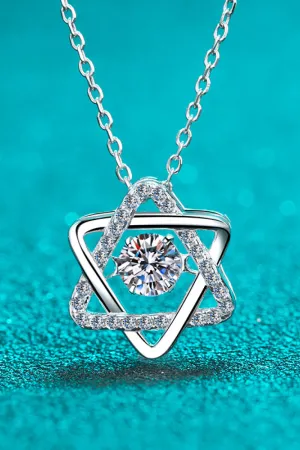 Dancing Moissanite Six-Pointed Star Necklace - Dainty and Delicate