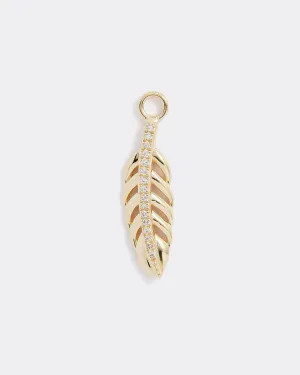 Diamond Feather Charm