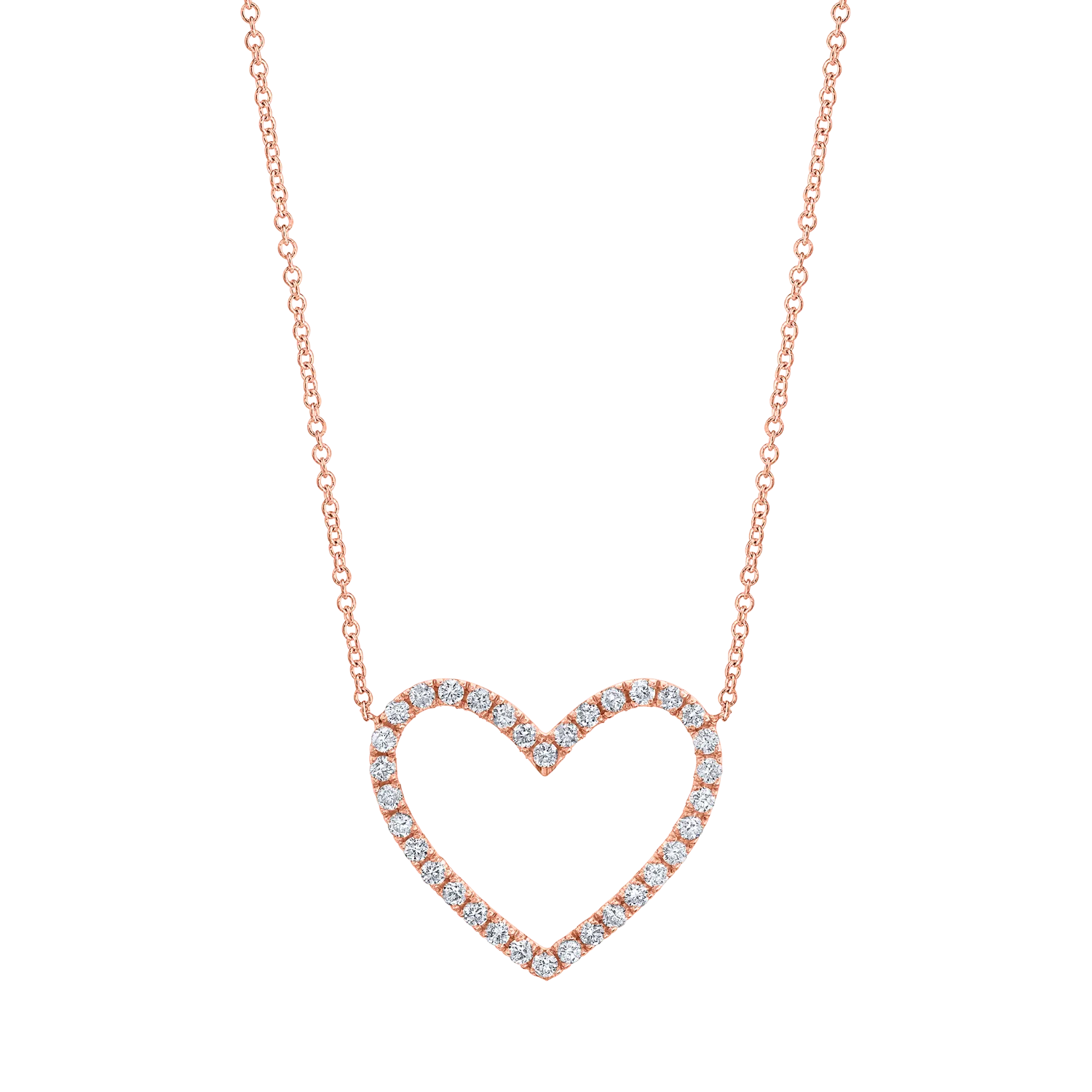 Diamond Open Heart Necklace