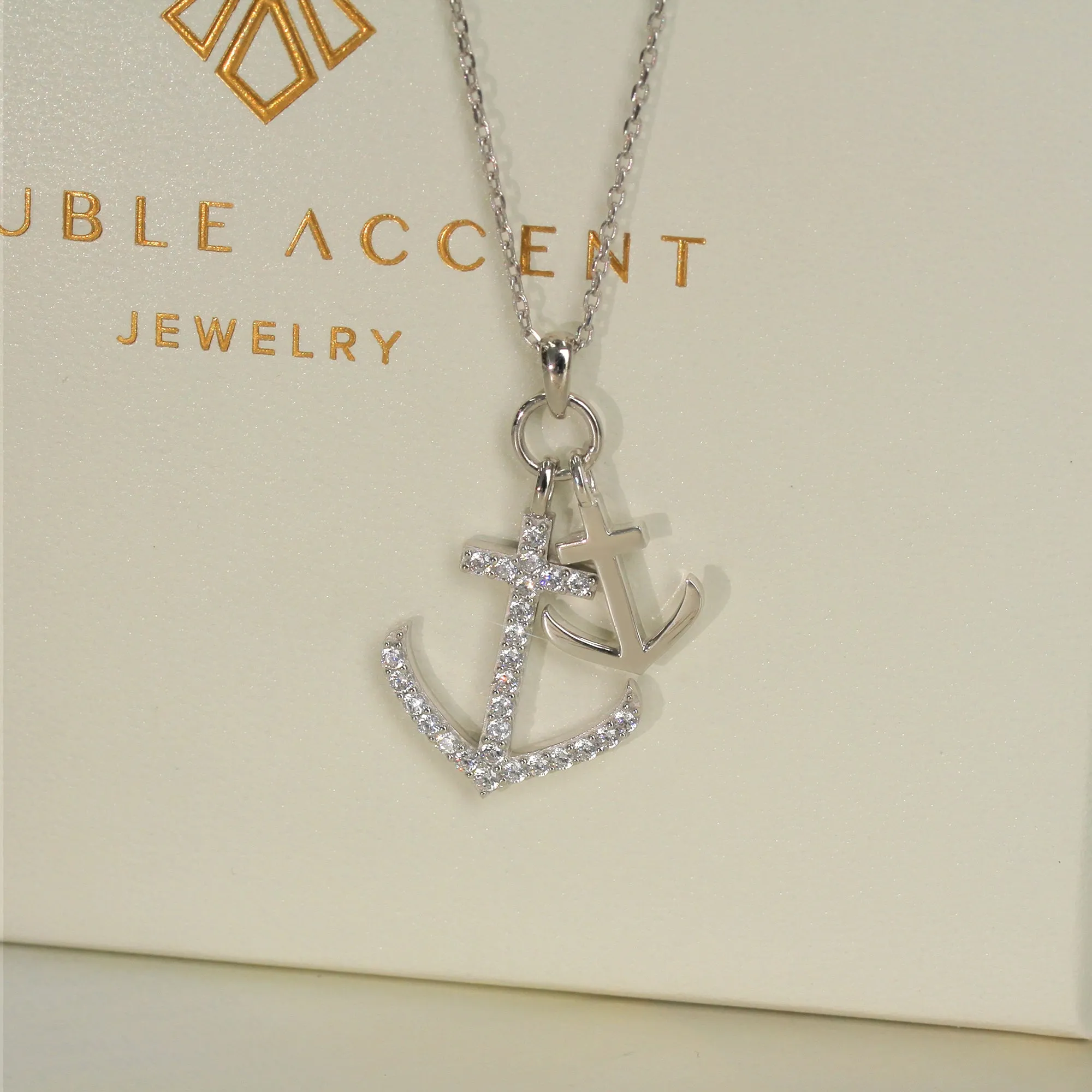 Double Anchor Necklace