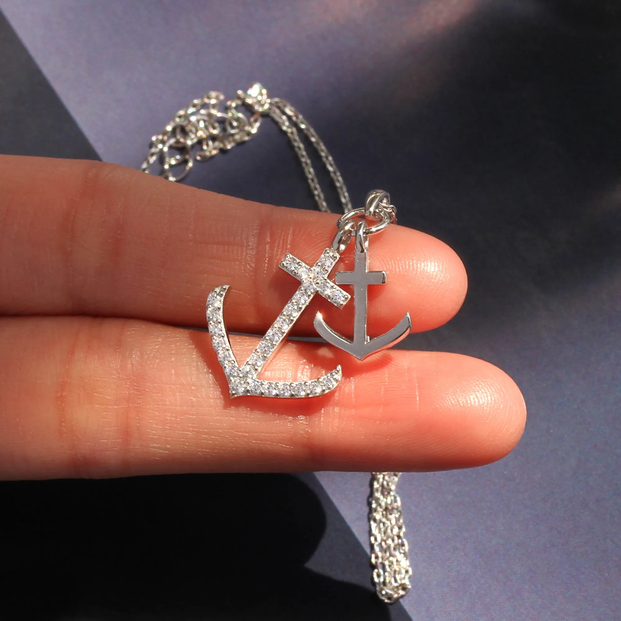 Double Anchor Necklace