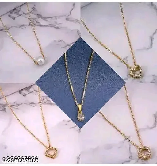 Elite Fancy Women Necklaces & Chains – Gold Plated with Cubic Zirconia