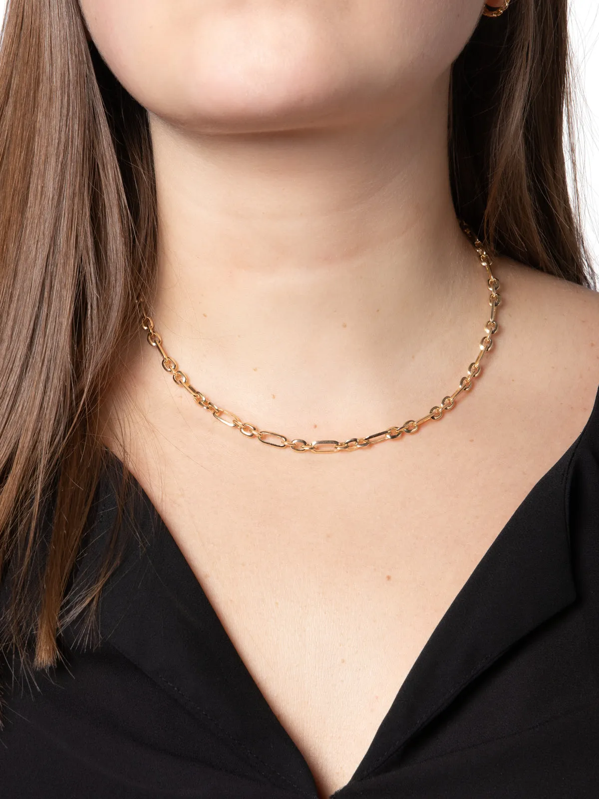 Figaro Link Chain Yellow Gold Necklace