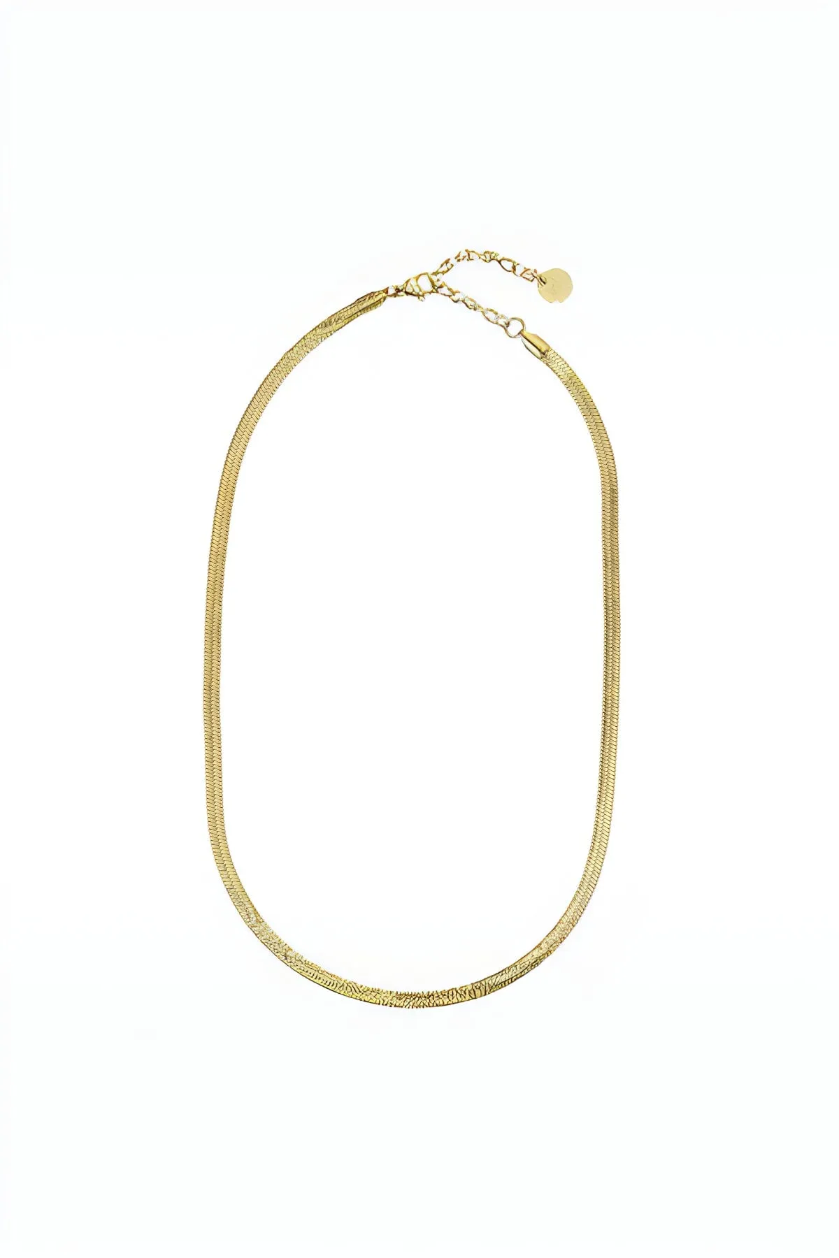 Gold Flat Snake Chain Necklace