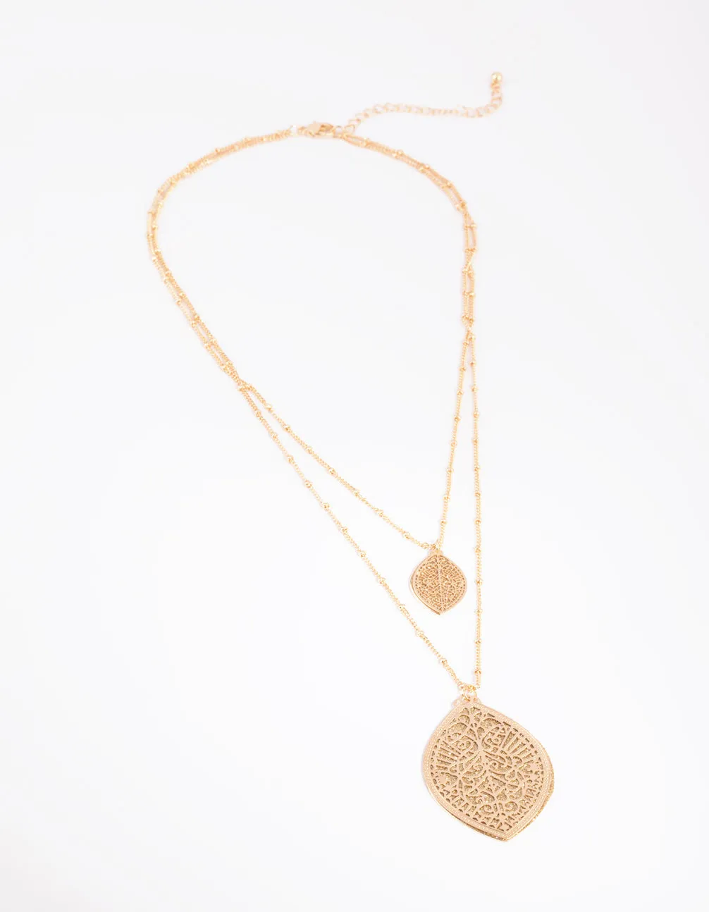 Gold Layered Glitter Necklace